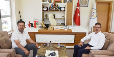 BAŞKAN ŞENOL DİNÇ ODA BAŞKANI TEPE’Yİ MİSAFİR ETTİ