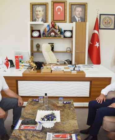BAŞKAN ŞENOL DİNÇ ODA BAŞKANI TEPE’Yİ MİSAFİR ETTİ