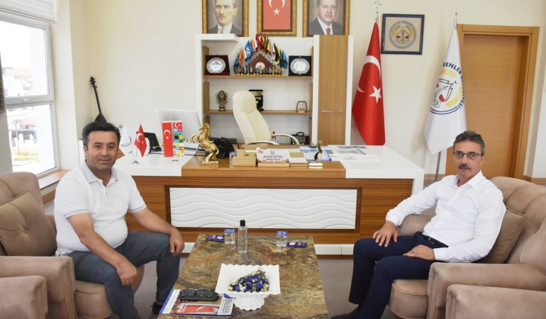 BAŞKAN ŞENOL DİNÇ ODA BAŞKANI TEPE’Yİ MİSAFİR ETTİ