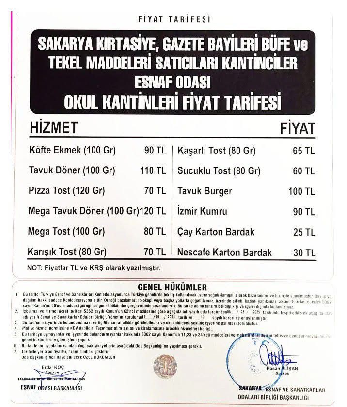 CHP Serdivan İlçe Başkanı Nalan Yedekçi: “Kantin fiyatları öğrencilerimizi mağdur ediyor”