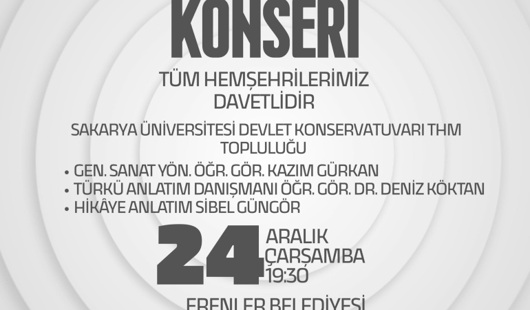 ERENLER BELEDİYESİ’NDEN HİKAYELİ TÜRKÜLER KONSERİ
