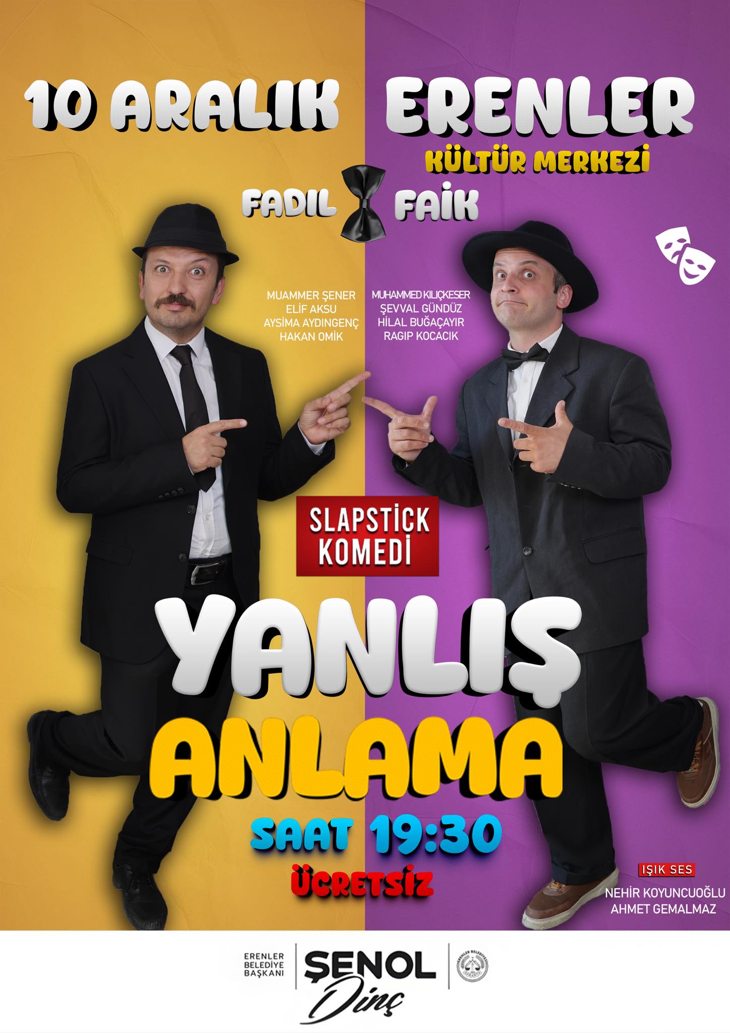 ERENLER’DE KÜLTÜR VE SANAT PROGRAMLARI TİYATRO İLE DEVAM EDECEK