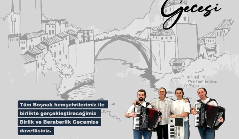 Sakarya Boşnaklar Derneğinden Serdivan’da Birlik ve Beraberlik Gecesi