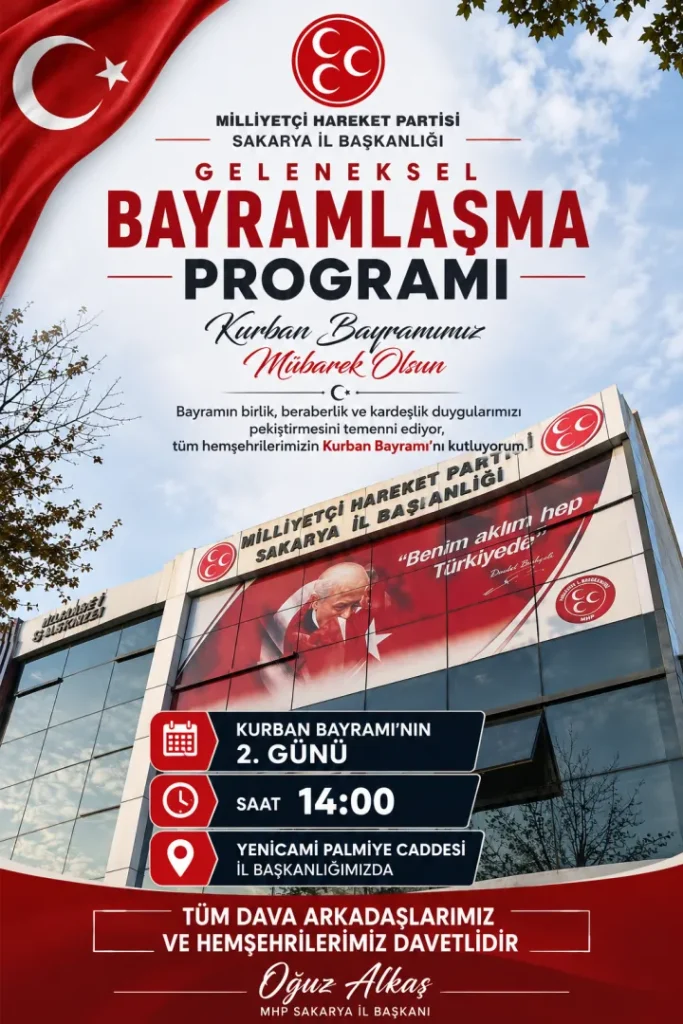 MHP SAKARYA BASIN METNİ BAYRAMLAŞMA 1 MHP SAKARYA BASIN METNİ BAYRAMLAŞMA