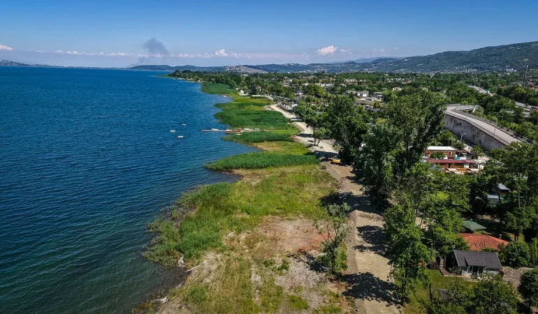 Zehirli sazlıklar gitti, Sapanca Gölü kıyısını şimdi tertemiz sazlıklar süsledi