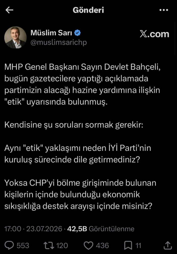 MHP Sakarya İl Başkanı Oğuz Alkaş’tan CHP Sözcüsüne Tepki: “Parayı Verenin Değil,alınteri ve emeğin siyasetini Savunuyoruz”