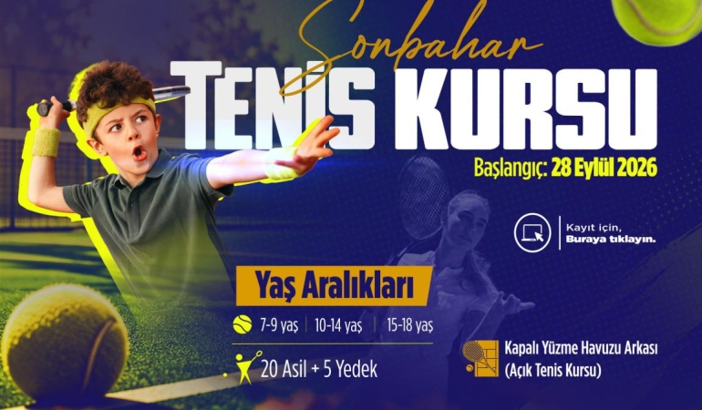 Sonbahar Spor Okulu’nda tenis heyecanı başlıyor