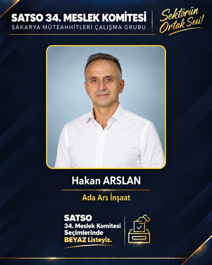 Hakan Arslan’dan SATSO seçimleri öncesi sandığa davet 1 Hakan Arslan’dan SATSO seçimleri öncesi sandığa davet