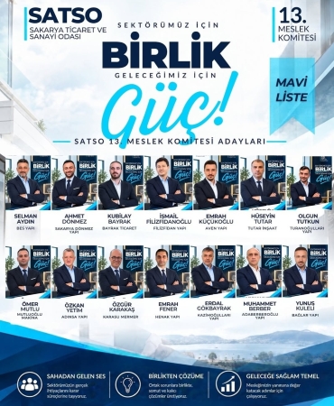 SATSO 13. Meslek Komitesi’nde Mavi Liste’den birlik ve güç mesajı1