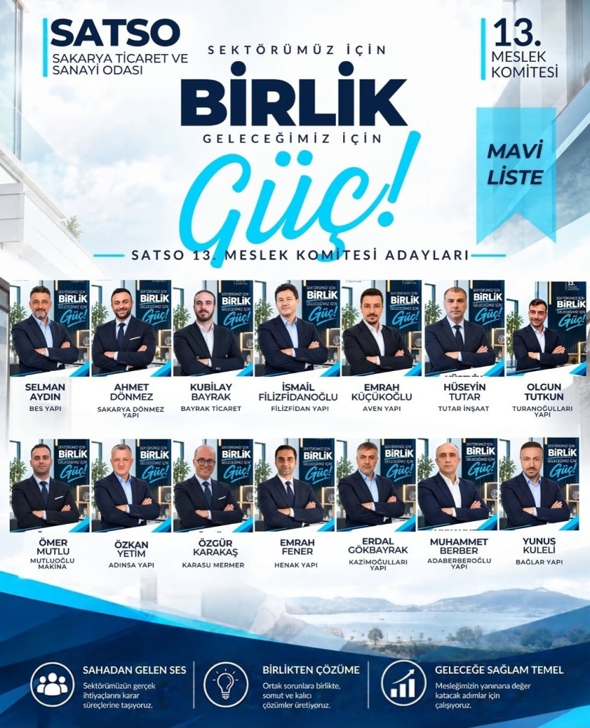 SATSO 13. Meslek Komitesi’nde Mavi Liste’den birlik ve güç mesajı 2 SATSO 13. Meslek Komitesi’nde Mavi Liste’den birlik ve güç mesajı