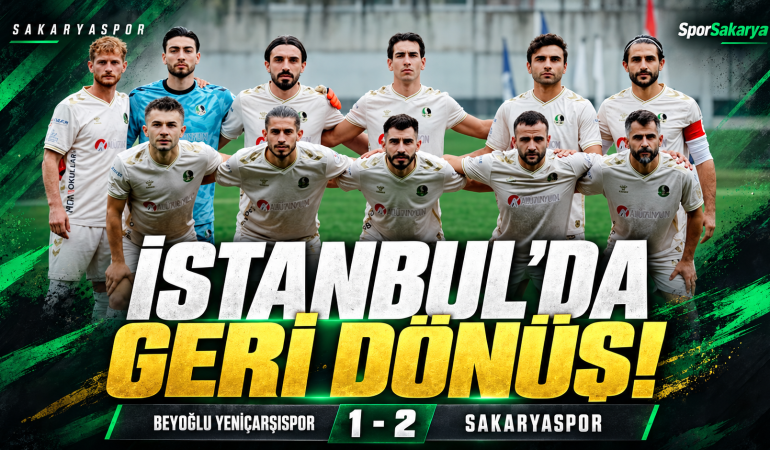 Sakaryaspor’dan İstanbul’da geri dönüş! Hakkı ve Mertcan üç puanı getirdi
