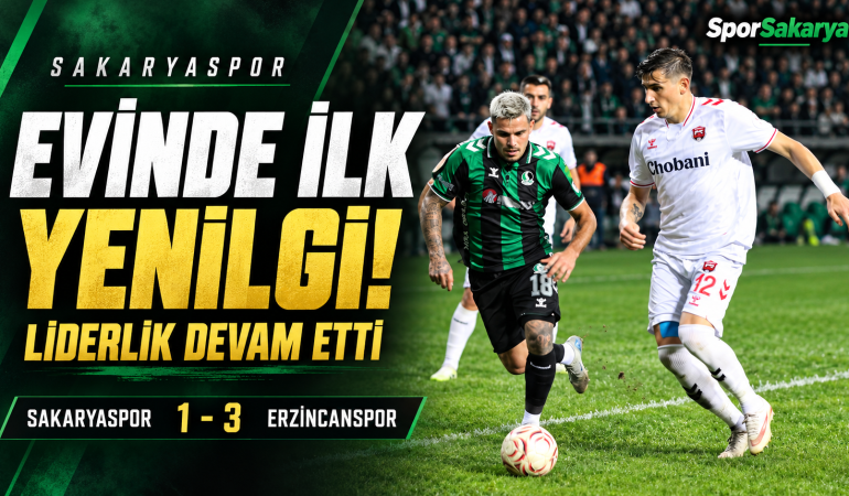 Sakaryaspor evinde ilk yenilgisini aldı! Liderlik devam etti