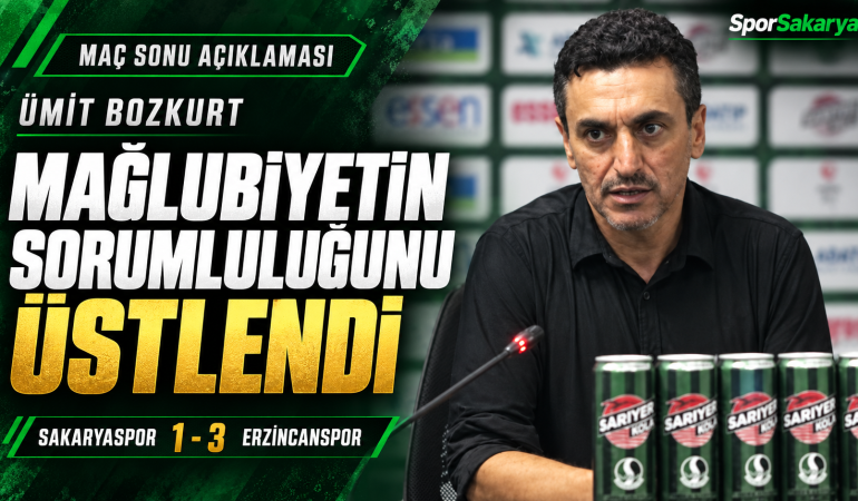 Ümit Bozkurt mağlubiyetin sorumluluğunu üstlendi